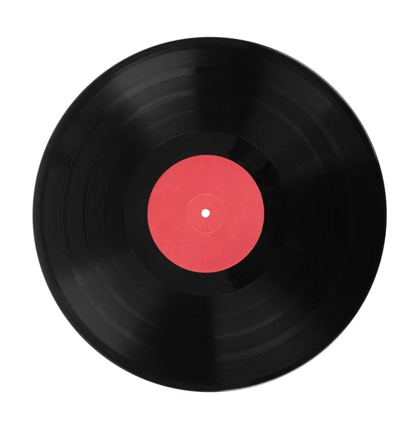 白地に隔離された古いレコード — ストック写真