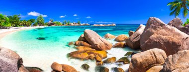 most beautiful tropical beaches - Seychelles ,Praslin island clipart
