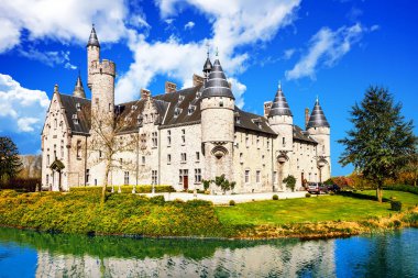 Beautiful romantic castles of Belgium -Marnix, Bornem clipart