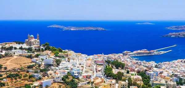 Hagyományos Görögország sorozat - Syros island, Cyclades egy fővárosában — Stock Fotó