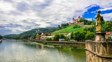 Landmarks and beautiful towns of Germany - Wurzburg clipart