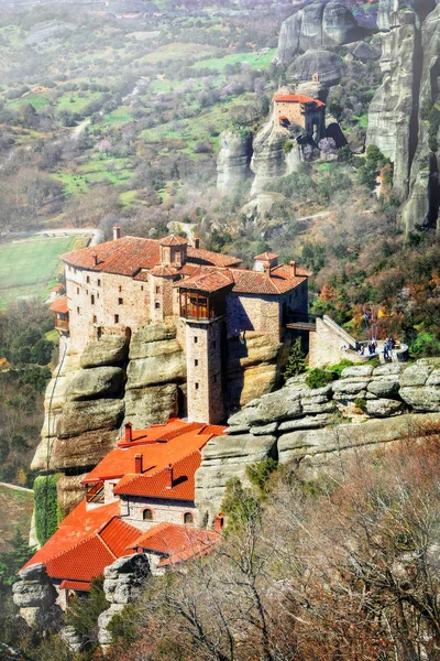 Monastérios suspensos de Meteora. Grécia central — Fotografia de Stock