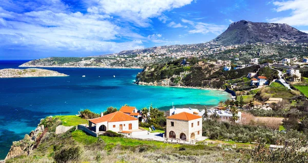 Piękne krajobrazy Grecja - Kreta, obrazowym Almyrida — Zdjęcie stockowe