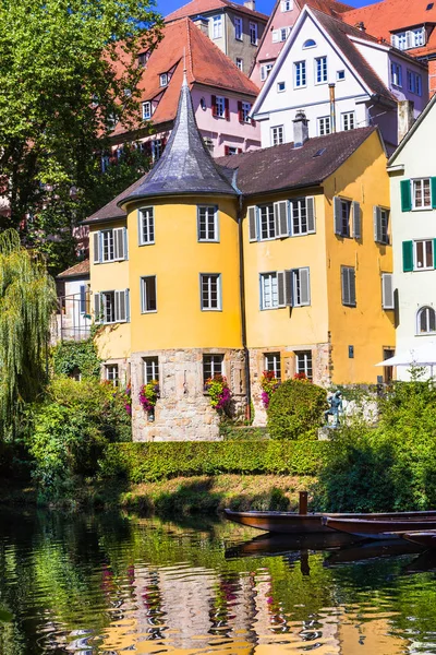 꽃 다채로운 마을 독일 Tubingen. — 스톡 사진