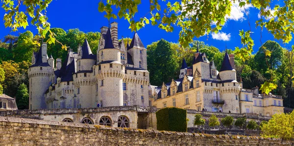 Magnifico castello di Usse - famosi castelli della valle della Loure, Francia . — Foto Stock