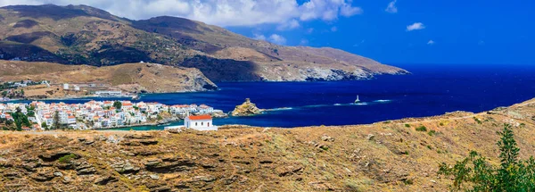 Autentické krásné Řecko - ostrov Andros, Kykladský ostrov. — Stock fotografie