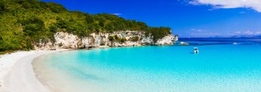 Beautiful turquoise wild beaches of Greece - Anti paxos island,  clipart