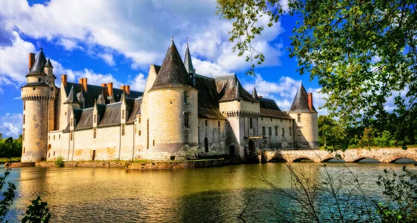 Romantic medieval castles of Loire valley - fairytale Le Plessis Bourre,France. Royalty Free Stock Photos