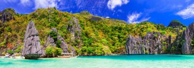 Egzotik tropik adaları. El Nido Palawan benzersiz inanılmaz doğa.