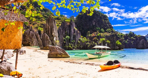 Båtluffa - inceredible El Nido, vilda skönheten i Filippinerna — Stockfoto