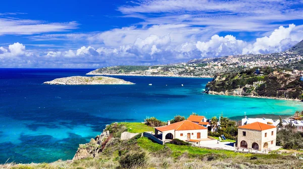 Greek holidays. Scenic landscapes of beautiful Crete island. Kalyves village. — Stock Photo, Image