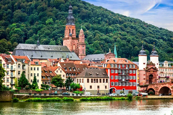 Lugares de interés de Alemania - ciudad medieval de Heidelberg en Baden-Wurtte — Foto de Stock
