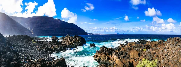 Unika natur vulkaniska Lanzarote, Kanarieöarna — Stockfoto