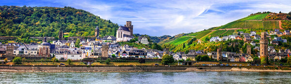 travel in Germany - cruise over Rhine valley - pictorial town Oberwesel.