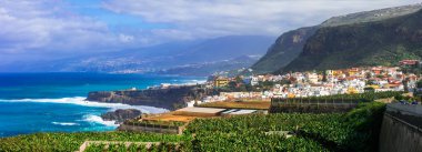 Tenerife Adası - güzel kıyı kenti San Juan de la Rambla. 