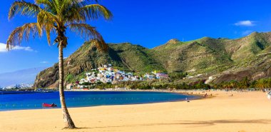 Plajlar, Tenerife - Las Teresitas doğal San Andres köy ile.
