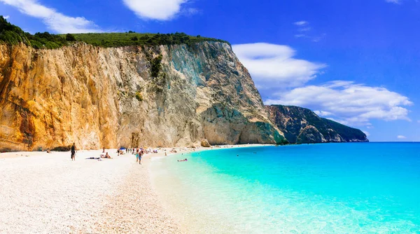 Lefkada, Ionian Islands, Yunanistan - Porto Katsiki en iyi plajları — Stok fotoğraf