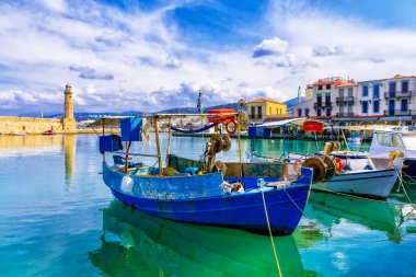 Resimsel renkli Yunanistan serisi - Rethymno eski deniz feneri ile