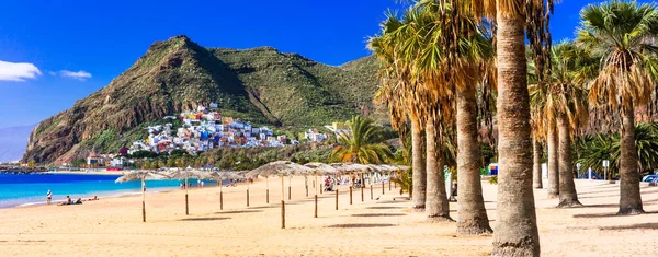 Melhores praias de Tenerife - Las Teresitas perto de Santa Cruz. Canário — Fotografia de Stock