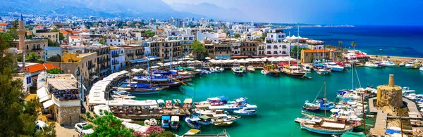 Lanmarks Van Cyprus Prachtige Kyrenia Stad Northen Turkse Deel — Stockfoto