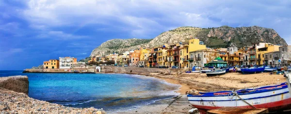 Традиційна Рибальське Село Aspra Сицилія Італія — стокове фото