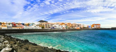 Tenerife travel - tranquil pictusresque coastal town Puertito de Guimar. clipart