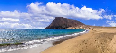 Best beaches of Tenerife island - La Tejita beach (el Medano).Spain. clipart