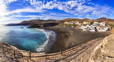 Fuerteventura - picturesque traditional fishing village Ajui, Canary island,Spain. clipart