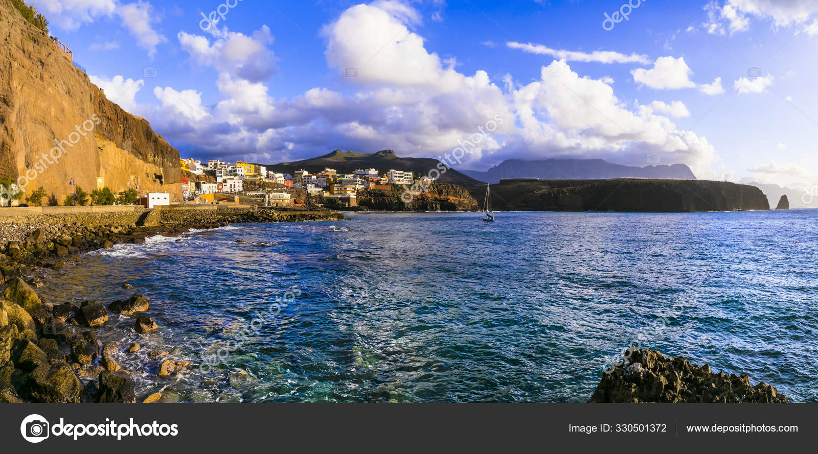 Wonderful Nature Of Grand Canary Island Beautiful Fishing Village Puerto De Sardina Stock Photo Image By C Maugli Wonderful Nature Of Grand Canary Island Beautiful Fishing Village Puerto De Sardina Stock Photo Image By C Maugli