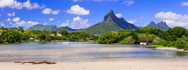 Awesom nature of Mauritius island, Rempart mountain view in Tamarin. — Stockfoto