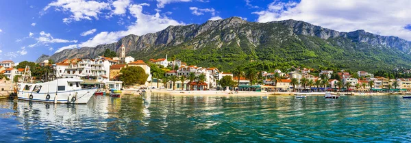 Scenic Adriatic Coast Croatia Picturesque Gradac Coastal Makarska Riviera — Φωτογραφία Αρχείου