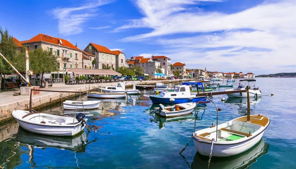 Traditional Beautiful Coastal Town Kastela Croatia Kastel Novi Dalmatia — Stock Photo, Image