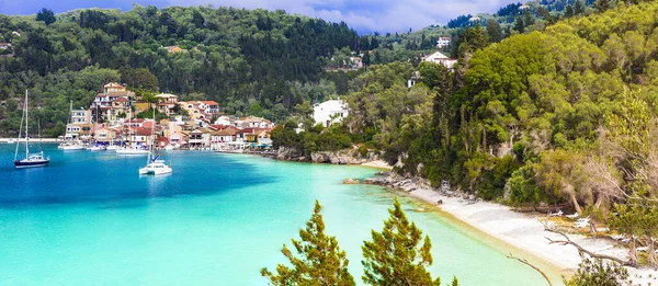 Greece Ionian Islands Picturesque Fishing Village Lakka Paxos Island — Stock Photo, Image