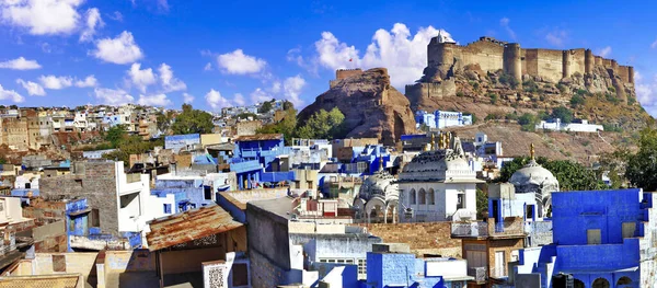 Seyahat Hindistan Simgeleri Güzel Mavi Şehir Rajastan — Stok fotoğraf
