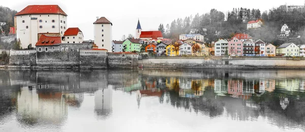 Lugares Interés Hermosas Ciudades Antiguas Alemania Passau Baviera — Foto de Stock