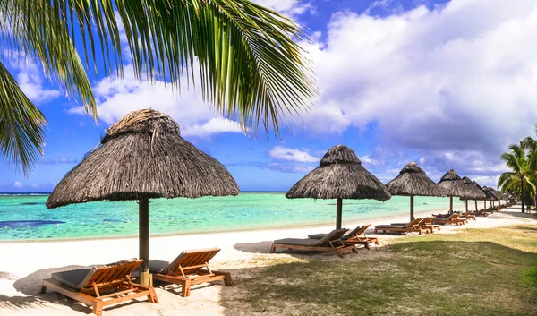 Vacaciones Relax Tropical Una Las Mejores Playas Mauricio — Foto de Stock