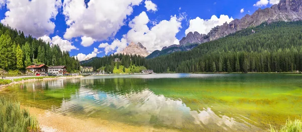 Vacker Fjällsjö Lago Misurina Dolomite Alperna Norra Italien — Stockfoto