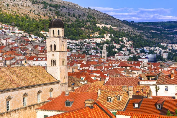 Marcos Viagens Croácia Bela Cidade Dubrovnik Vista Panorâmica — Fotografia de Stock