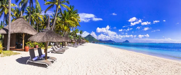 Praias Mais Bonitas Ilha Maurícia Flic Flac Paraíso Tropical — Fotografia de Stock