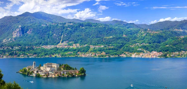 아름다운 이탈리아 호수들 데오르 줄리오 의작은 — 스톡 사진
