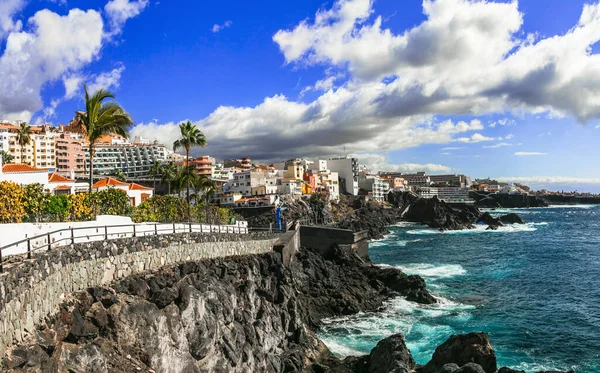 Tenerife Island Travel Ciudad Costera Puerto Santiago Canary Spain —  Fotos de Stock