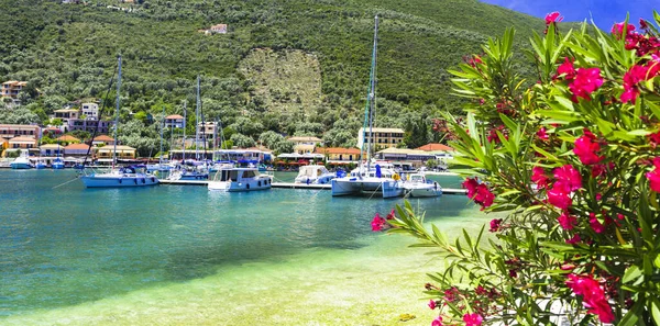 Grecia Viaja Pintoresco Pueblo Sivota Hermosa Isla Jónica Lefkada — Foto de Stock