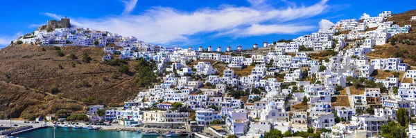 Geleneksel Yunanistan Güzel Astypalea Adası Chora Görünümü — Stok fotoğraf