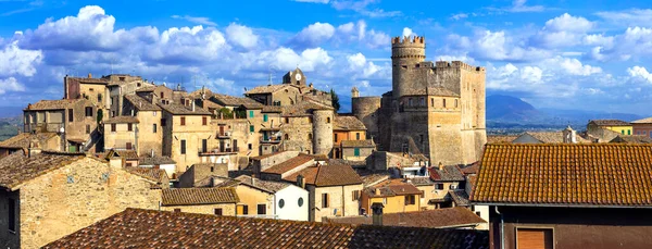 Tradiční Středověké Vesnice Borgo Hrady Itálie Nazzano Romano — Stock fotografie