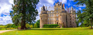 Fransa 'nın en güzel ve gizemli kalelerinden biri olan Loire Vadisi' nin ünlü şatosu Brissac Şatosu.