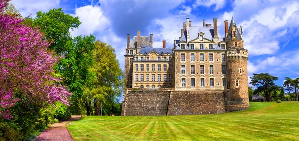 Ett Vackraste Och Mest Mystiska Slotten Frankrike Chateau Brissac Berömda — Stockfoto