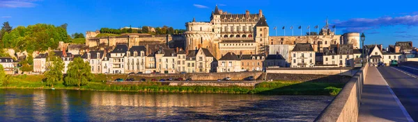 卢瓦尔河谷法兰西 安博瓦城堡的宏伟城堡和历史地标 — 图库照片