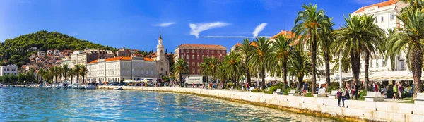 Resor Och Kryssning Destination Adriatiska Kusten Kroatien Promenad Centrum Staden — Stockfoto