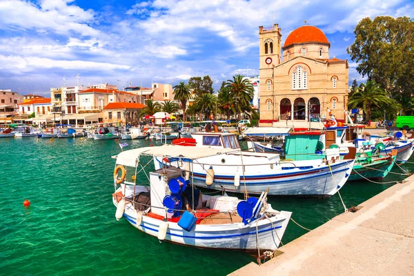 Pictorial Idyllic Greek Islands Aegina Saronic Gulf Greece — стоковое фото