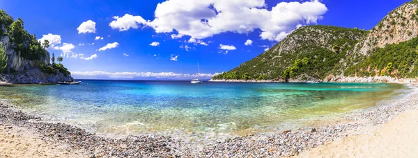 Legjobb Strandok Skopelos Sziget Természetes Limnonari Csodálatos Öbölben Görögország Sporades — Stock Fotó